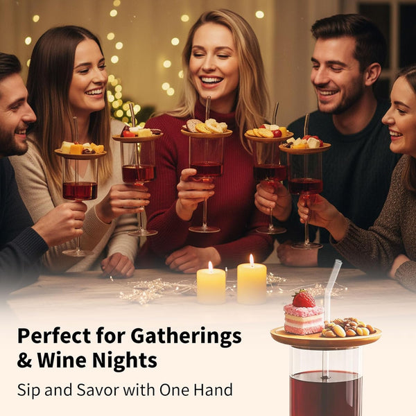 Elegant Wine & Snack Glass Set